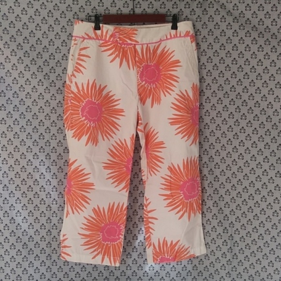 Tommy Hilfiger Pants - Tommy Hilfiger Capri Pants Orange Pink Floral
